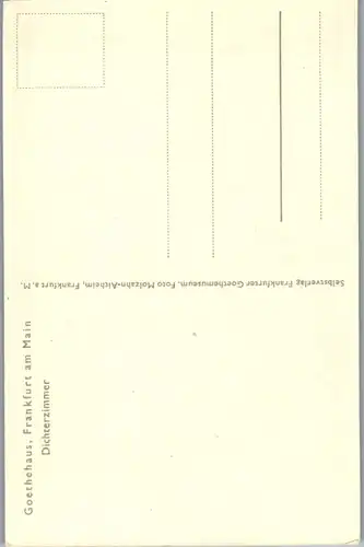 24429 - Deutschland - Frankfurt am Main , Goethehaus , Dichterzimmer - nicht gelaufen