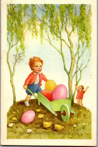 24443 - Ostern - Belgien , Ostermotiv - gelaufen