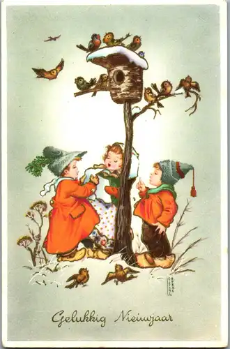 24459 - Neujahr - Motiv , signiert Bukac - nicht gelaufen