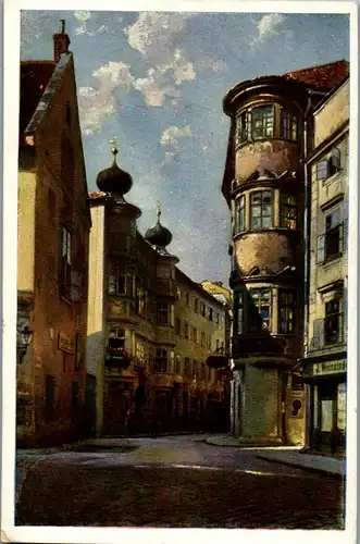 24462 - Künstlerkarte - Linz an der Donau , Altstadt - nicht gelaufen