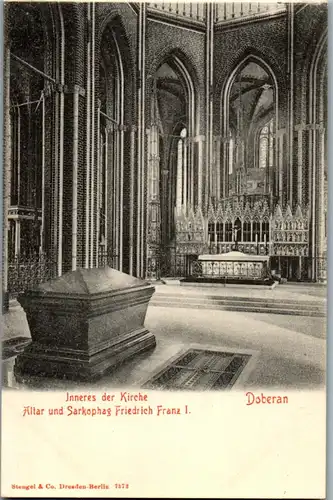 24484 - Deutschland - Doberan , Inneres der Kirche , Altar und Sarkophag Friedrich Franz I - nicht gelaufen
