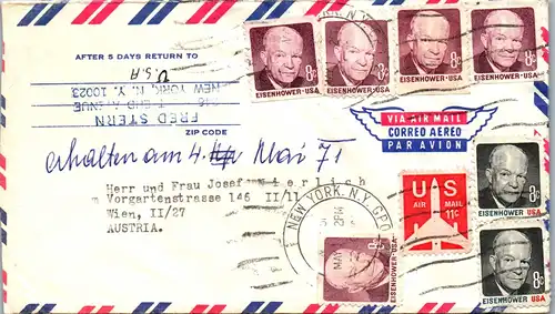 24560 - USA - Brief , New York - gelaufen 1971