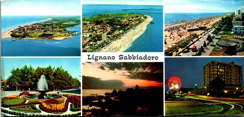 24586 - Italien - Lignano Sabbiadoro , Mehrbildkarte  - gelaufen 1966