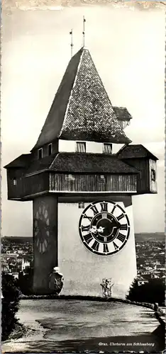 24590 - Steiermark - Graz , Uhrturm am Schlossberg - gelaufen 1960