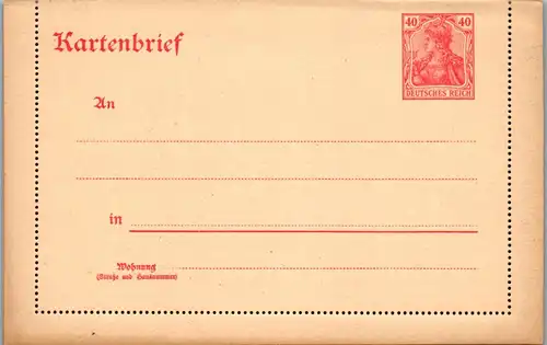 24595 - Deutschland - Ganzsache , Kartenbrief  - nicht gelaufen