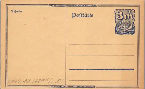 24596 - Deutschland - Ganzsache , Postkarte - nicht gelaufen