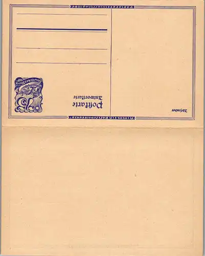24597 - Deutschland - Ganzsache , Postkarte mit Antwortkarte - nicht gelaufen