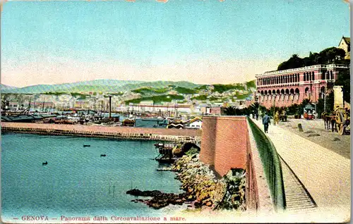 24606 - Italien - Genua , Genova , Panorama dalla Circonvallazione a mare - nicht gelaufen