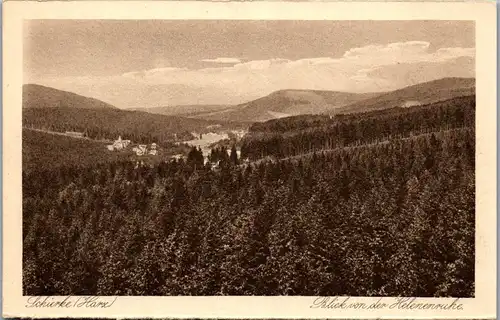 24630 - Deutschland - Schierke , Harz , Blick von der Helenenruhe - nicht gelaufen