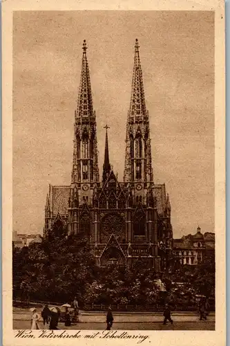 24646 - Wien - Votivkirche mit Schottenring - nicht gelaufen