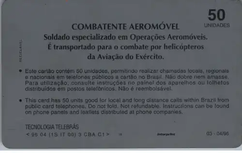 24704 - Brasilien - Combatente Aeromovel , Telebras