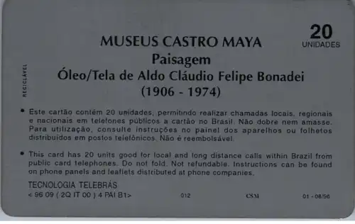 24707 - Brasilien - Telebras , Museus Castro Maya , Paisagem