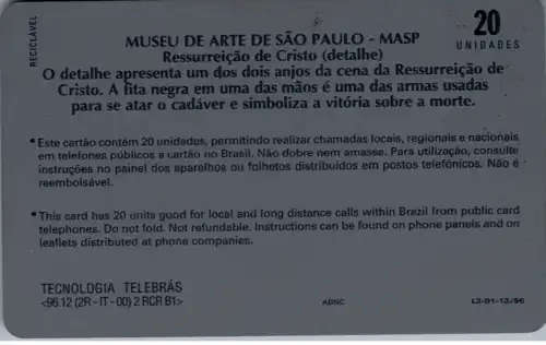 24708 - Brasilien - Telebras , Museu de Arte de Sao Paolo