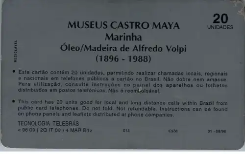 24717 - Brasilien - Telebras , Museus Castro Maya , Marinha