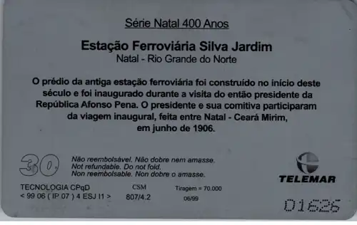 24728 - Brasilien - Telemar , Estacao Ferroviaria Silva Jardim
