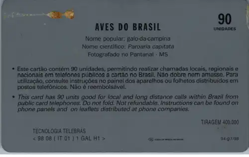 24741 - Brasilien - Telebras , Motiv Vogel
