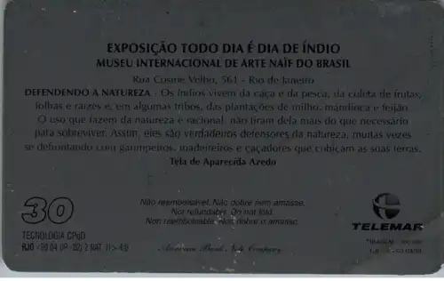 24757 - Brasilien - Telemar , Exposicao Todo dia e Dia de indio