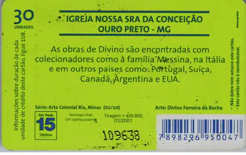 24758 - Brasilien - Telefonica , Igreja Nossa Sra da Conceicao