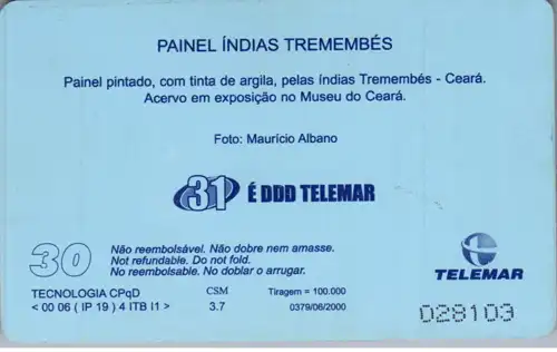 24759 - Brasilien - Telemar , Painel Indias Tremembes