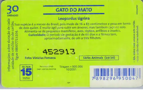 24762 - Brasilien - Telefonica , Gato do Mato