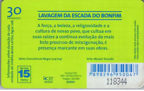24765 - Brasilien - Telefonica , Lavagem da Escada do Bonfim