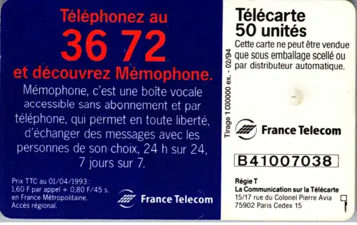 24807 - Frankreich - Memophone 3672