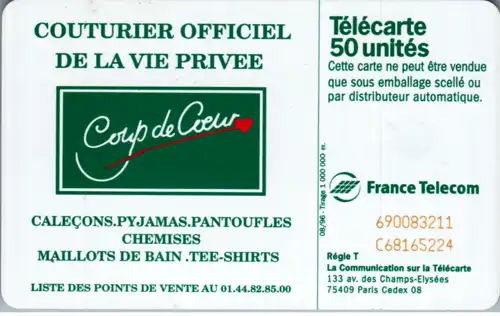 24816 - Frankreich - Coup de Coeur , Couturier Officiel de la vie Privee