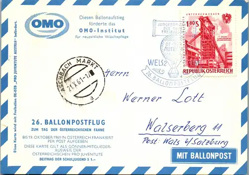 32795 - Österreich - Ballopopst , Aschbach Markt - Wals bei Salzburg - gelaufen 1961