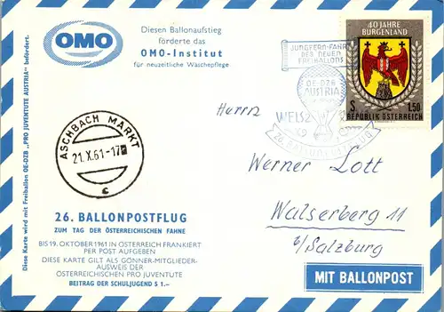 32796 - Österreich - Ballopopst , Aschbach Markt - Wals bei Salzburg - gelaufen 1961