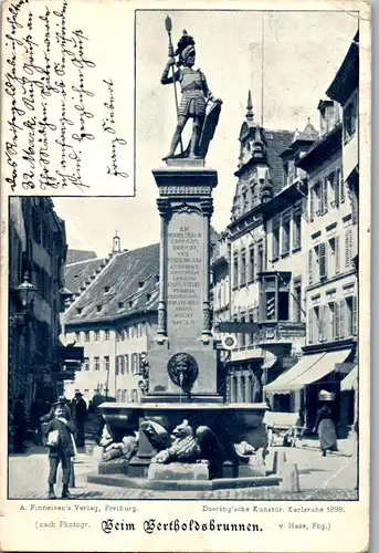 32805 - Deutschland - Freiburg , Beim Bertholdsbrunnen - gelaufen 1901