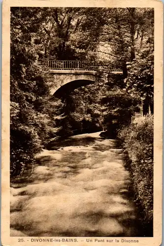 32821 - Frankreich - Divonne les Bains , Un Pont sur la Divonne - gelaufen 1936