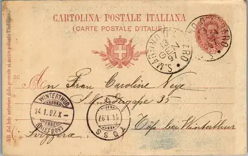 32842 - Italien - Principessa Elena di Montenegro - gelaufen 1897
