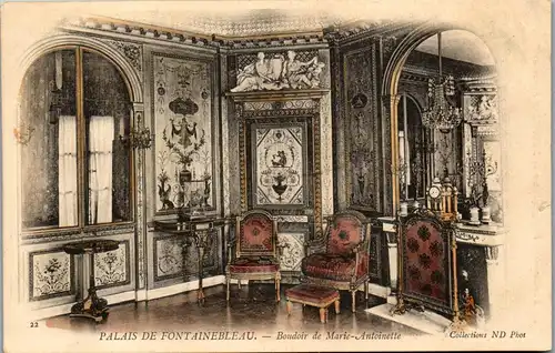 32854 - Frankreich - Palais de Fontainebleau , Boudoir de Marie Antoinette - nicht gelaufen