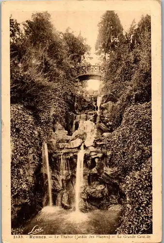 32858 - Frankreich - Rennes , Le Thabor , Jardin des Plantes , La Grande Cascade - gelaufen