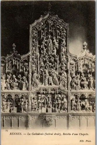 32860 - Frankreich - Rennes , La Cathedrale , lateral droit , Retable d'une Chapelle - nicht gelaufen