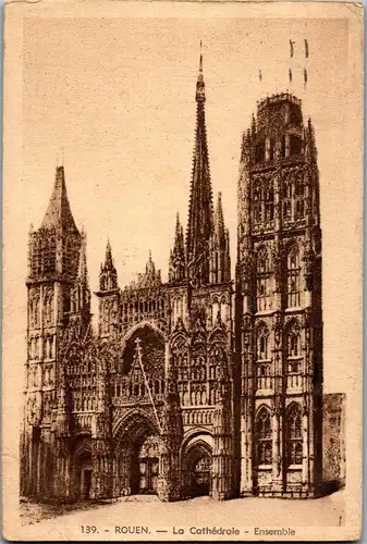 32862 - Frankreich - Rouen , La Cathedrale , Ensemble - gelaufen 1948