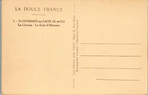 32881 - Frankreich - St. Germain en Laye , Le Chateau , La Cour d'Honneur - nicht gelaufen