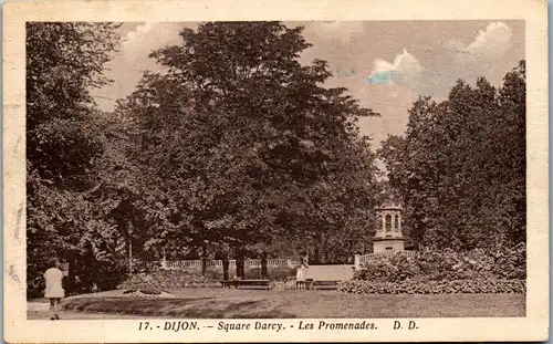 32896 - Frankreich - Dijon , Square Darcy , Les Promenades - gelaufen 1934