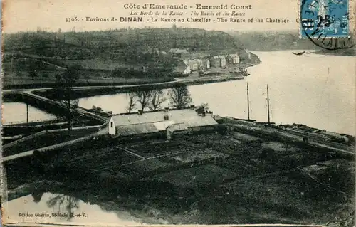 32911 - Frankreich - Dinan , Cote d'Emeraude , Les Bords de la Rance , La Rance au Chatelier - gelaufen 1927