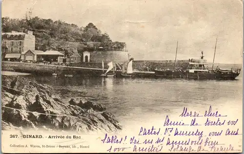 32912 - Frankreich - Dinard , Arrivee du Bac - gelaufen 1902