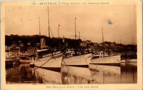 32917 - Frankreich - Deauville , La Plage Fleurie , Le Nouveau Bassin - gelaufen