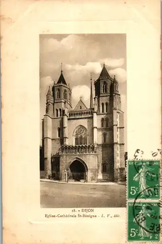 32923 - Frankreich - Dijon , Eglise Cathedral St. Benigne - gelaufen 1914