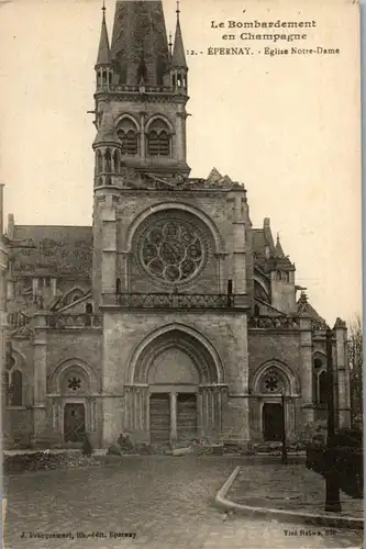 32933 - Frankreich - Epernay , Eglise Notre Dame , Le Bombardement en Champagne - nicht gelaufen