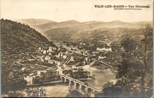 32936 - Frankreich - Vals les Bains , Vue Generale - nicht gelaufen