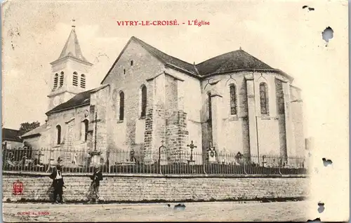 32951 - Frankreich - Vitry le Croise , L'Eglise - gelaufen 1904