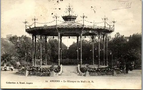 32975 - Frankreich - Angers , Le Kiosque du Mail - gelaufen
