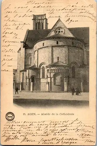 32983 - Frankreich - Agen , Abside de la Cathedrale - gelaufen 1902
