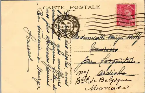32989 - Frankreich - Avignon , Palais des Papes , Cour d'honneur et Facade interieure - gelaufen 1939