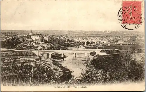 32993 - Frankreich - St. Gaultier , Vue Generale - gelaufen