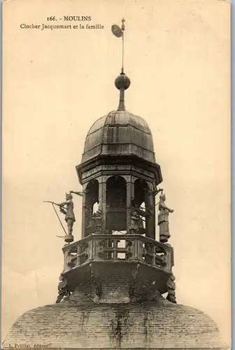 33002 - Frankreich - Moulins , Clocher Jacquemart et la famille - gelaufen